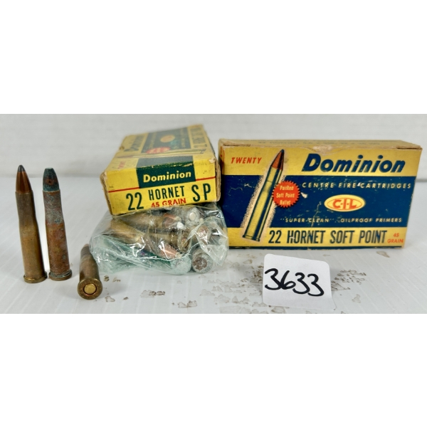 AMMO: 85X MIXED .22 HORNET - SP