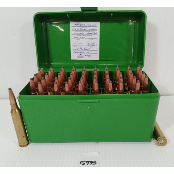 AMMO: 50X MIXED 7MM REM MAG - 154GR - HORNADY INTERLOK - RELOADS