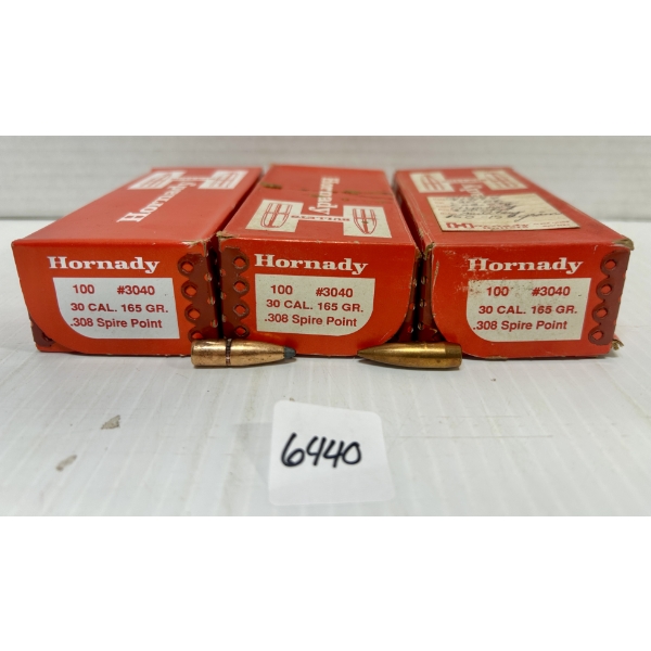 BULLETS: APPROX. 250X HORNADY .30 - 165 GR.