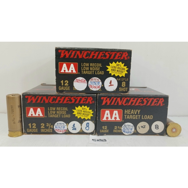 AMMO: 75X WINCHESTER AA 12GA - 2 3/4IN - #1 & 8 SHOT - RELOADS