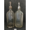 Image 2 : LOT OF 2 - B.MALINA & M. RAPPOPORT & SON - CLEAR ACID-ETCHED - SELTZER BOTTLES