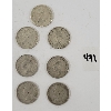 Image 2 : LOT OF 8 - CDN 25 CENT SILVER PCS - INCL 1948 & 1950