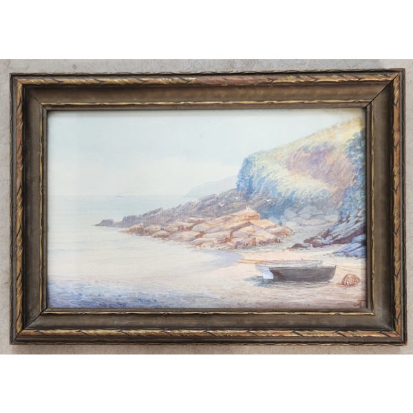 "CORNWALL" BY J.A. - FRAMED WATERCOLOUR ON PAPER