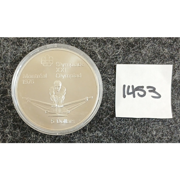 1976 CDN MONTREAL OLYMPIAD $5 SILVER COIN