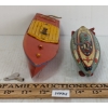 Image 3 : LOT OF 2 - SAN & HORNBY TIN WIND UP BOATS