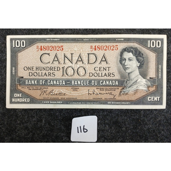 1954 CDN $100 BANKNOTE