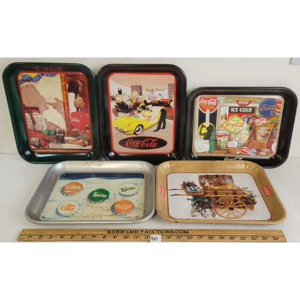 LOT OF 5 - COCA-COLA TRAYS