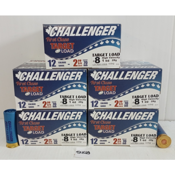 AMMO: 125X CHALLENGER 12GA - 2 3/4IN - #8 SHOT