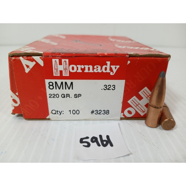 AMMO: 100X HORNADY 8MM - 220GR - SP