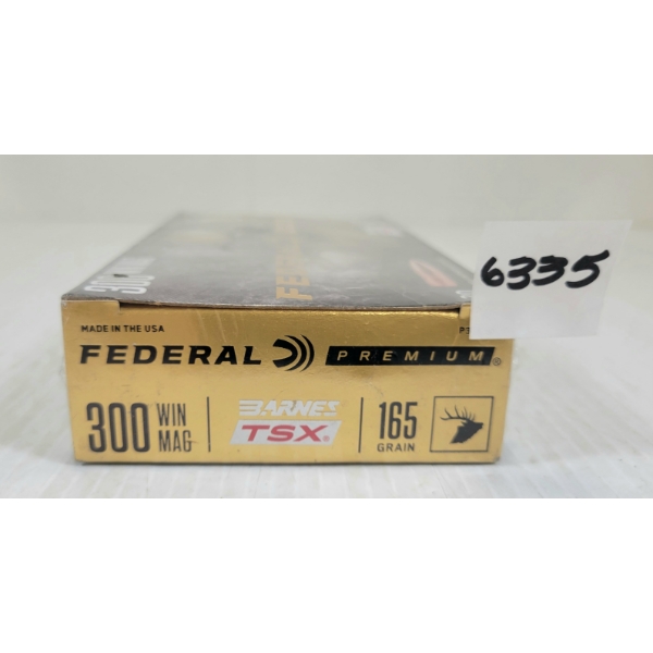 AMMO: 20X FEDERAL .300 WIN MAG - 165GR - TSX - SEALED