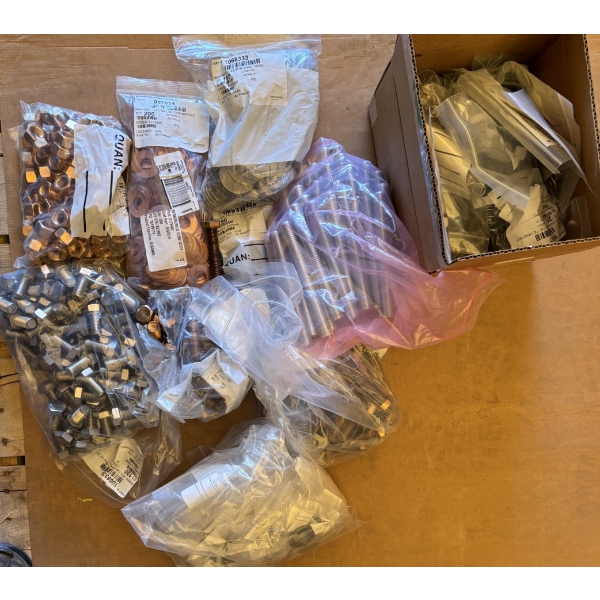 JOB LOT - LARGE HARDWARE - INCL 5/8 BRONZE WASHERS