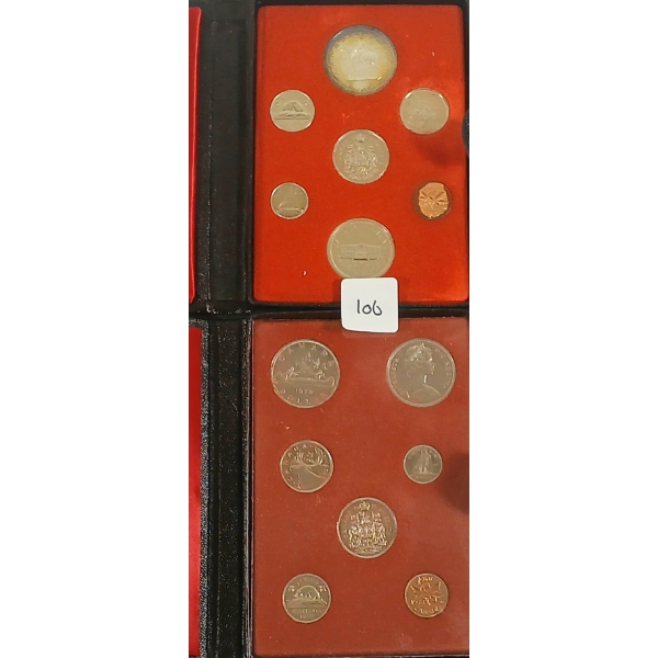 LOT OF 2 - 1972 & 1973 RCM PROOF SETS