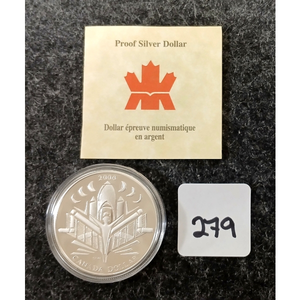 2000 RCM PROOF SILVER DOLLAR - VOYAGE OF DISCOVERY