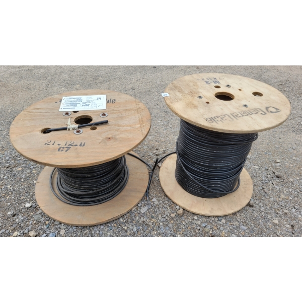 LOT OF 2 - CABLE WIRE SPOOLS - INCL 3/22