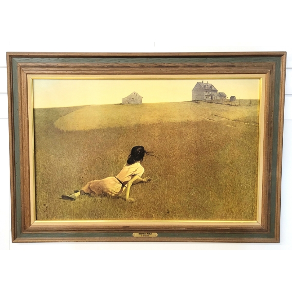  CHRISTINA'S WORLD  BY ANDREW WYETH (1917 - 2009) - FRAMED PRINT