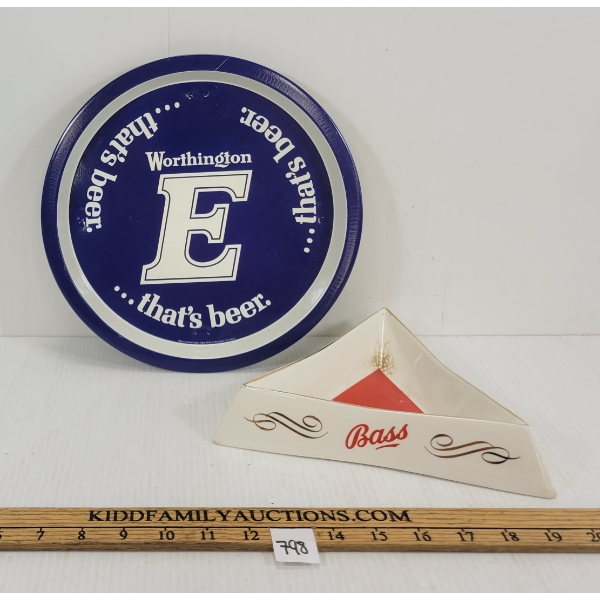 LOT OF 2 - WORTHINGTON ASHTRAY & TRAY