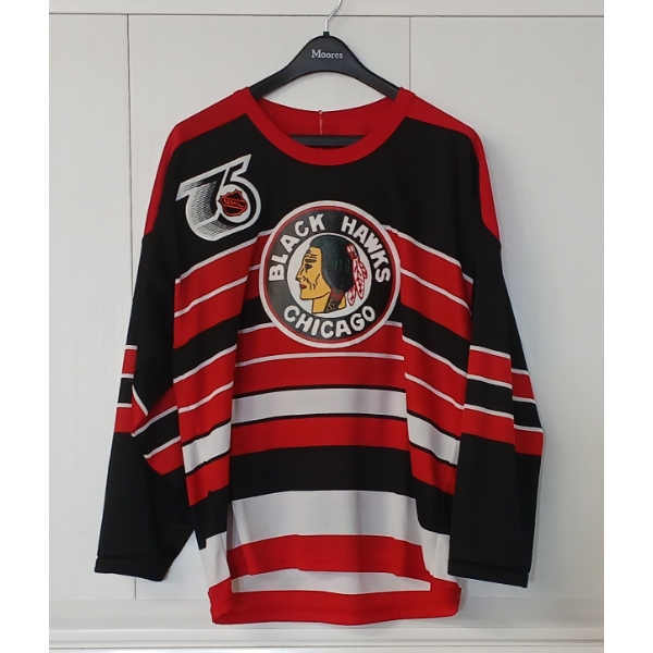 CCM NHL 75TH CHICAGO BLACK HAWKS JERSEY