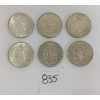Image 1 : LOT OF 6 - 1959 - '65 CDN 50 CENT SILVER COINS