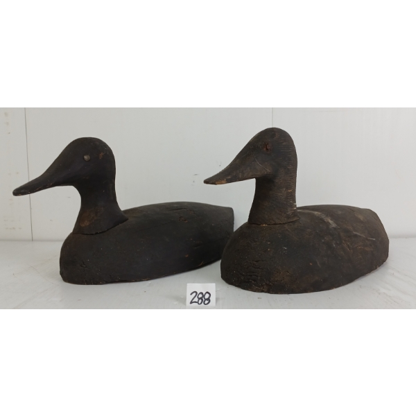 LOT OF 2 - UNSIGNED WOOD DUCK DECOYS
