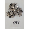 Image 2 : SHERMAN BLACK TONE & RHINESTONE BROOCH