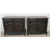 Image 1 : LOT OF 2 - BOMBAY CO. BLACK & GOLD ACCENT CABINETS