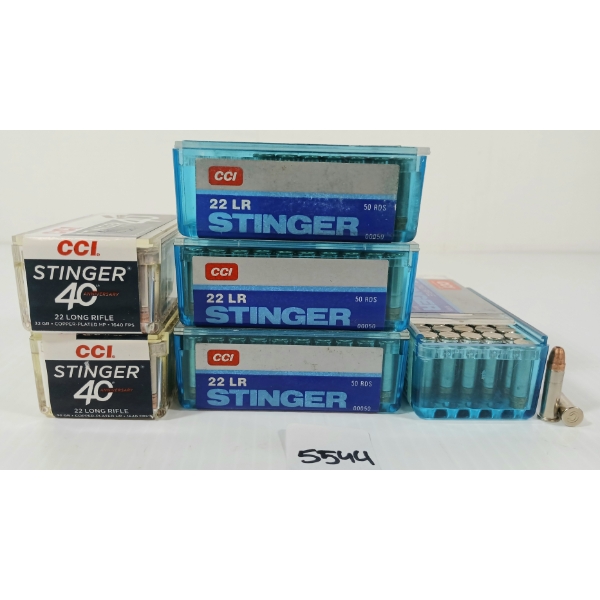 AMMO: 288X CCI STINGER - .22 LR - 32GR - COPPER-PLATED HP - INCL 40TH ANNIVERSARY