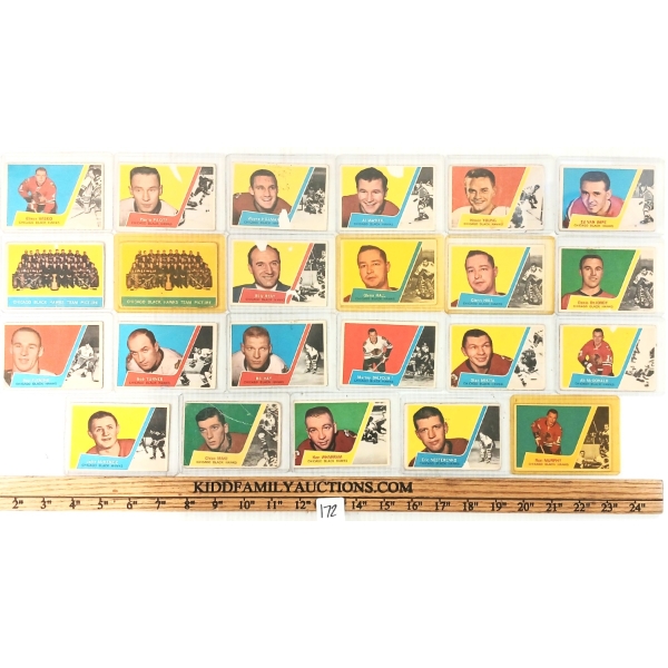 LOT OF 23 - 1963-1964 OPC CHICAGO BLACK HAWKS HOCKEY CARDS