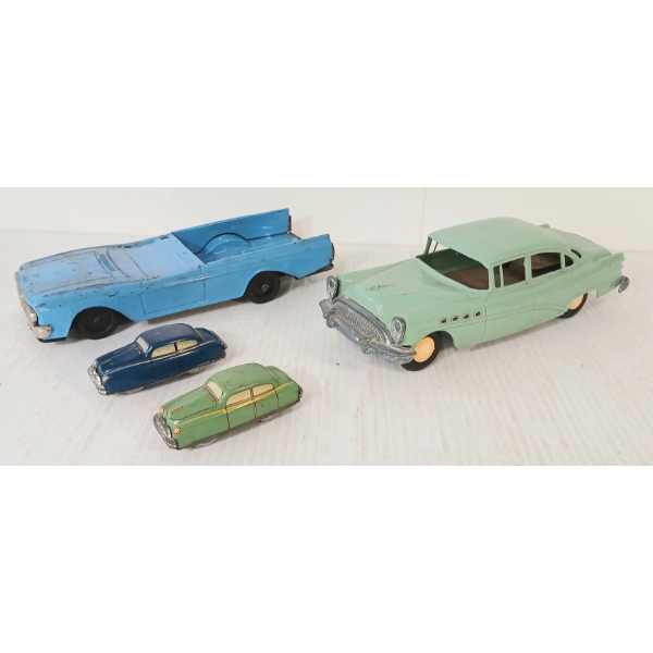 LOT OF 4 - TIN WIND-UP & FRICTION CARS