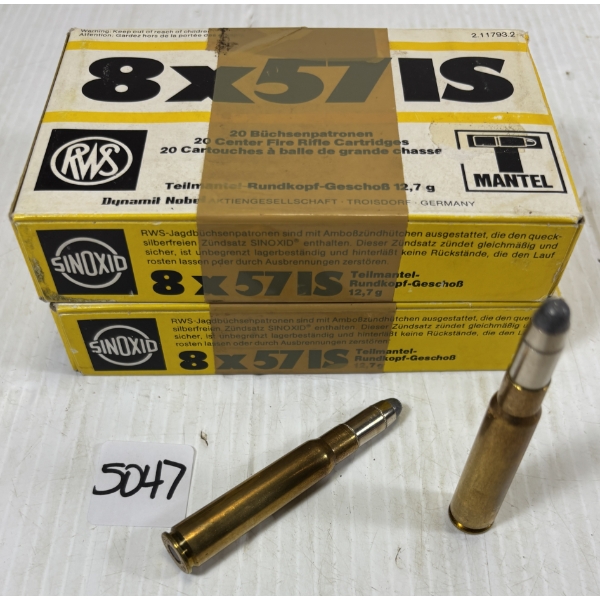 AMMO: 40X RWS .8 X 57MM 19 GR