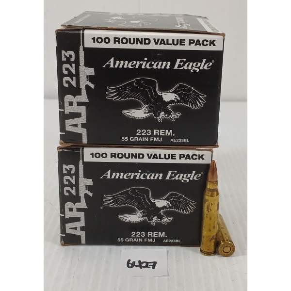 AMMO: APPROX 150X FEDERAL AMERICAN EAGLE AR 223 REM - 55GR - FMJ