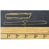 Image 2 : LOT OF 2 - GOLD CHAIN LAYER & HEART CHARM BRACELTES - INCL 14K