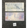 Image 2 : LOT OF 2 - 1989 & 2005 CDN $5 & $10 BANKNOTES