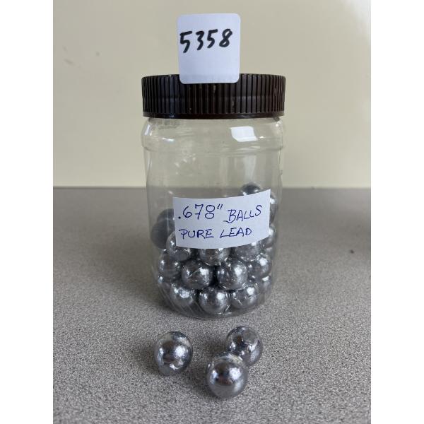 BULLETS: APPROX 50X 0.678 PURE LEAD BALLS
