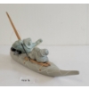 Image 3 : KAYAKER & HUNTER SEAL HUNTING BY ISAAC SALA - STONE & WOOD W/ SINEW