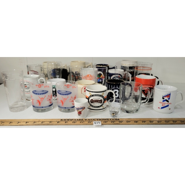 JOB LOT - ASSORTED SPORTS GLASSWARE