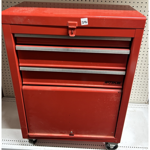 WATERLOO ROLLING TOOL CHEST W/ CONTENTS - 12 X 2 X 32 INCH
