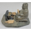 Image 7 : FIGURE TENDING FIRE BY EDITH AKLOK (PRS CDN ARTIST) - STONE