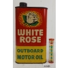 Image 1 : LOT OF 2 - WHITE ROSE OUTBOARD MOTOR OIL QT CAN & DIME BANK