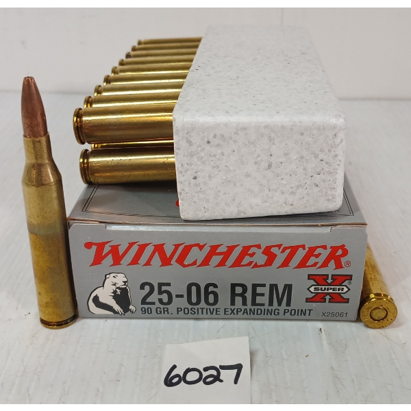 AMMO: 20X WINCHESTER SUPER X .25-06 REM - 90GR - POSITIVE EXPANDING POINT 