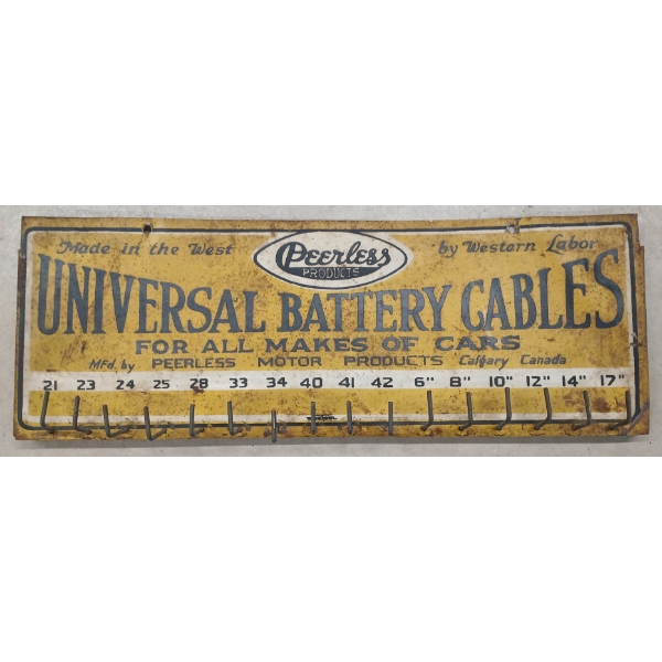 PEERLESS PRODUCTS UNIVERSAL BATTERY CABLES - SST STORE DISPLAY RACK 