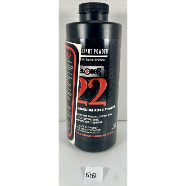 POWDER: 1LB ALLIANT RELOADER 22 - SEALED 