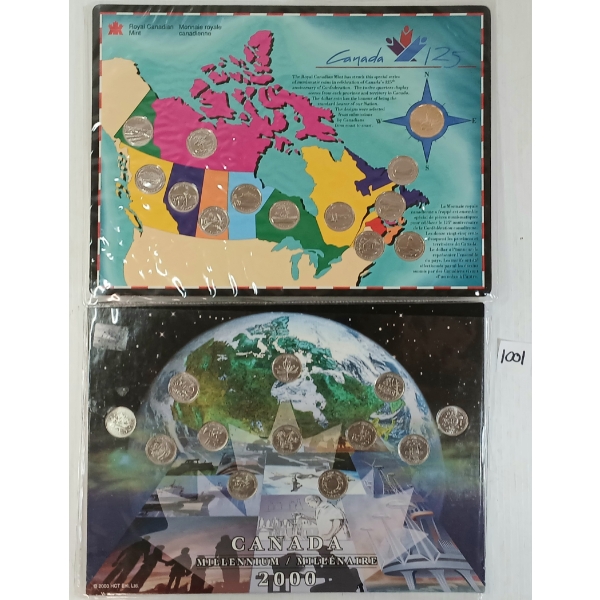 LOT OF 2 - 1992 125TH ANNIVERSARY OF CONFEDERATION SET & 2000 MILLENNIUM COLLECTION