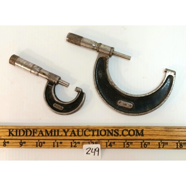 LOT OF 2 - STARRETT NO. 226 & 436 MICROMETERS - CIRCA 1940-60's