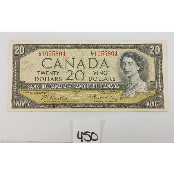 1954 CDN $20 BANKNOTE