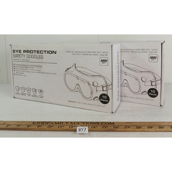 LOT OF 20 - EYE PROTECTION SAFETY GLASSES