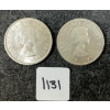 Image 2 : LOT OF 2 - 1962 & 1963 CDN SILVER DOLLARS - VOYAGEUR