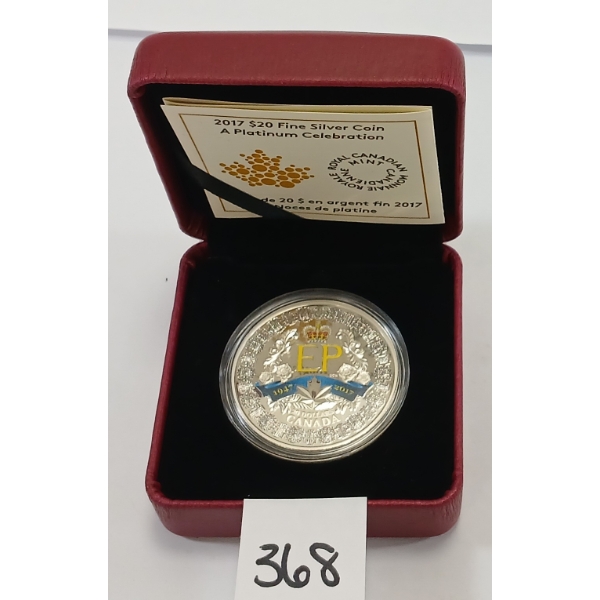 RCM 2017 $20 SILVER COIN - A PLATINUM CELEBRATION