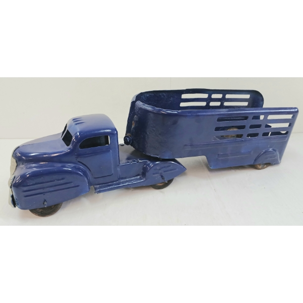PRESSED STEEL TRUCK W/ TRAILER