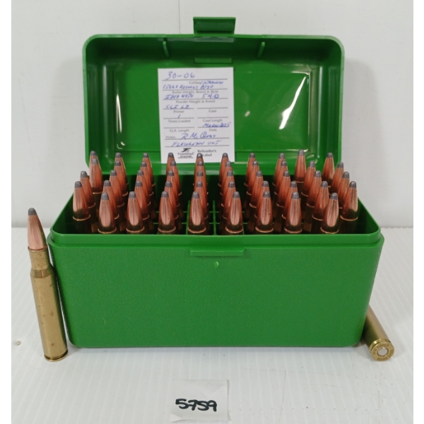 AMMO: 50X MIXED .30-06 SPRG - 150GR - HORNADY INTERLOCK BTSP - RELOADS