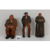 Image 1 : LOT OF 3 - FOLK ART CARVINGS - INCL PRIEST